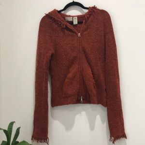 🧡 Burnt Orange Hooded Zip Up Sweatshirt